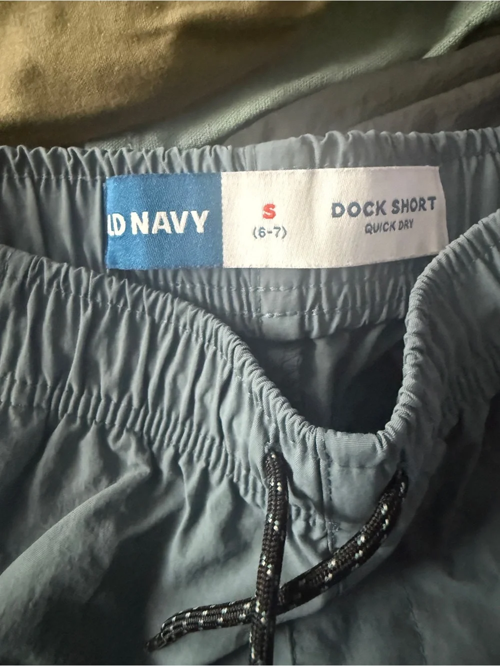 Boys size 6-7 Elastic-Waist Shorts in Light Blue, Khaki, Gray, Black & Green